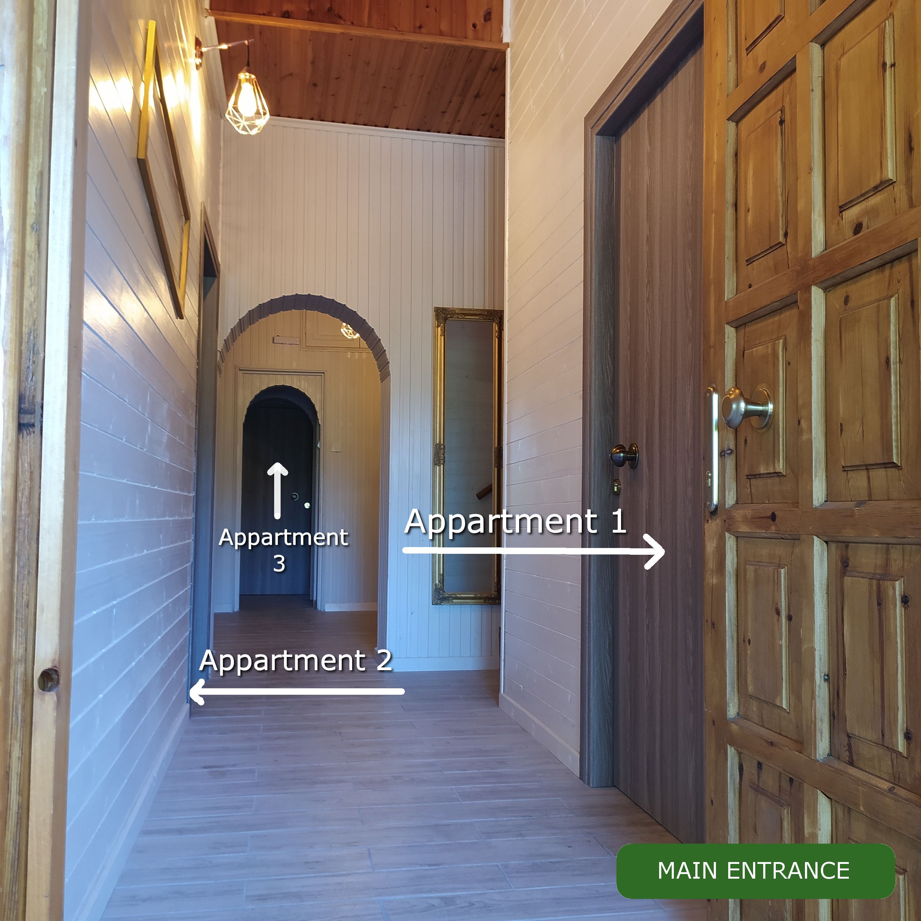 Main entrance & apartment door